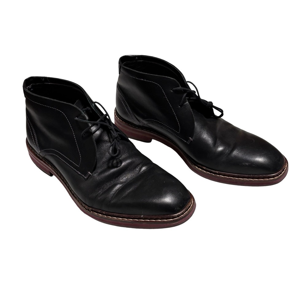 Ted Baker Men's Azzlan Leather‎ Desert Boots Black / Purple 9-16222 Size 9